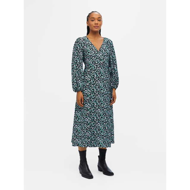Object Objleonora ls wrap midi dress noos dessin 4409.89.0312 large