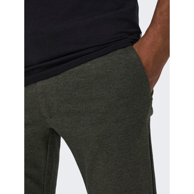 Only & Sons Onsmark tap herringbone 2911 pant n olijf 5109.22.0005 large