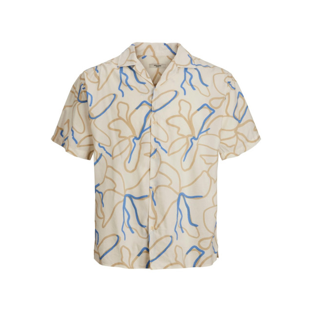 Jack & Jones Jprblatropic resort shirt ss relax ecru dessin 5319.08.0249 large