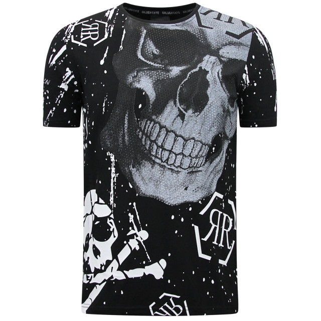 Enos Skull rhinestone t-shirt 7975 large