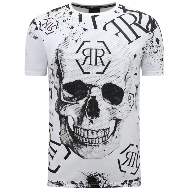 Enos Skull rhinestone t-shirt 7979 large