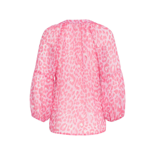 Smashed Lemon 24301 chiffon top met 3/4 pofmouwen animal print | 24301-400-420 large