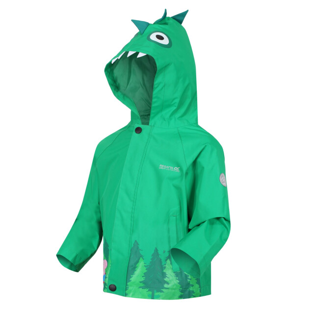 Regatta Waterdichte jas voor kinderen/kinderen dinosaurus UTRG10239_jellybeangreen large