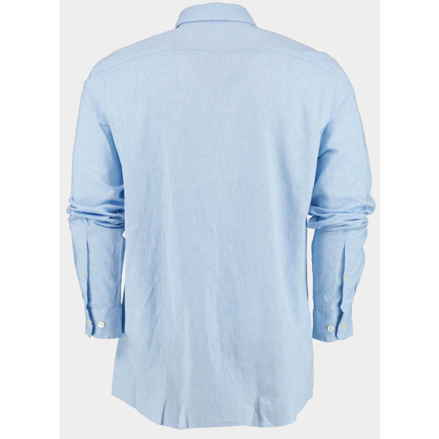 Bos Bright Blue Casual hemd lange mouw avenue li-co ws plain shirt l 24107av01bo/210 l.blue 179809 large