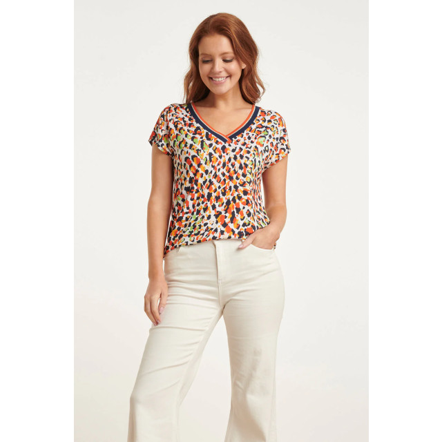 Smashed Lemon 24447 zomer top met multikleurig dierenprint 24447-998-L large