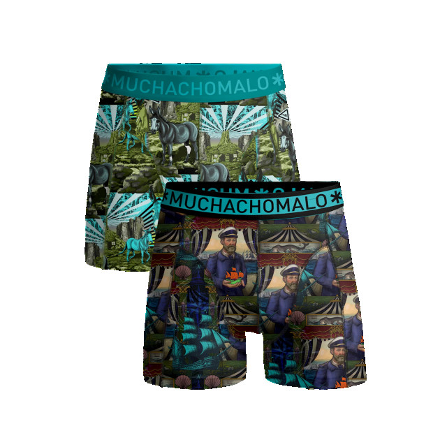 Muchachomalo Heren 2-pack boxershorts captain donkey CAPTAINDONKEY1010-04 large