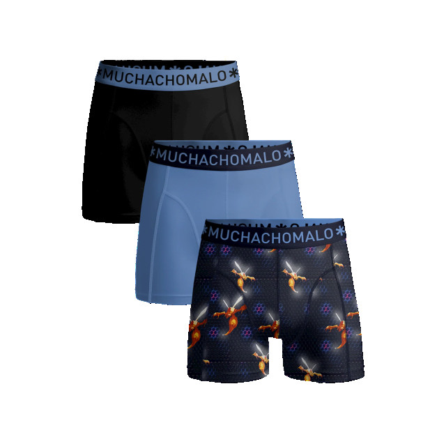 Muchachomalo Jongens 3-pack boxershorts print/effen U-OUTLT1010-38J large