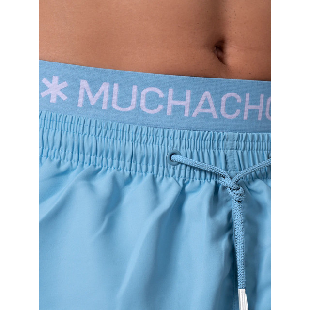 Muchachomalo Heren zwembroek lichtblauw + gratis microfiber boxershort SOLID2062-36 large