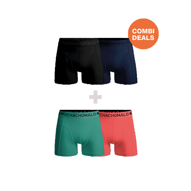 Muchachomalo Heren 2+2-pack boxershorts effen CDOUTLT109-110 large