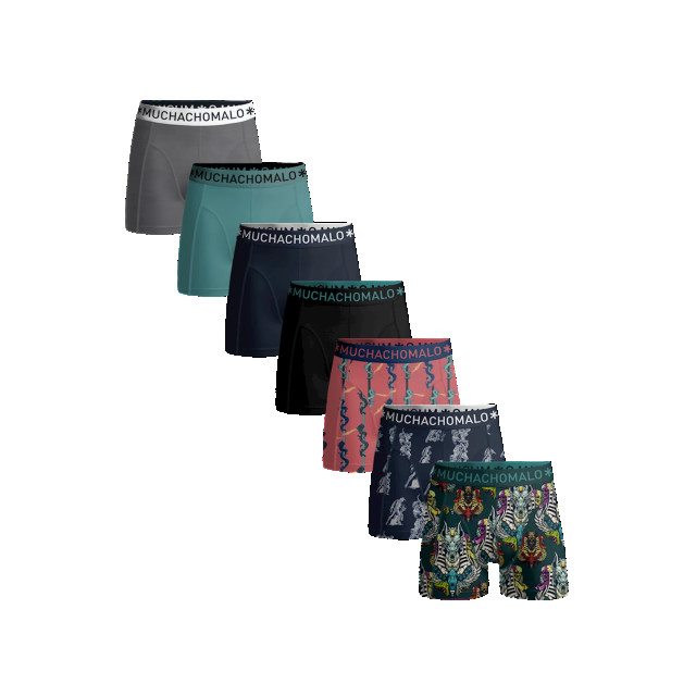 Muchachomalo Heren 7-pack boxershorts print/effen U-OUTLT1010-66 large