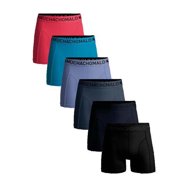 Muchachomalo Heren 6-pack boxershorts effen U-SOLID1010-636 large