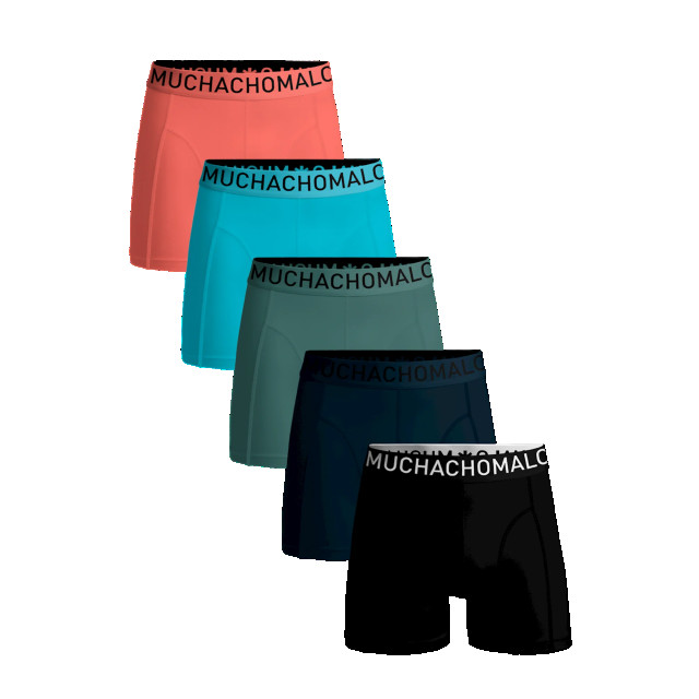 Muchachomalo Heren 5-pack boxershorts print/effen LCSOLID1010-44 large
