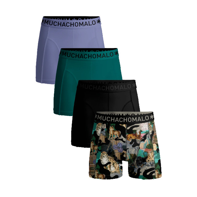 Muchachomalo Heren 4-pack boxershorts print/effen U-OUTLT1010-112 large