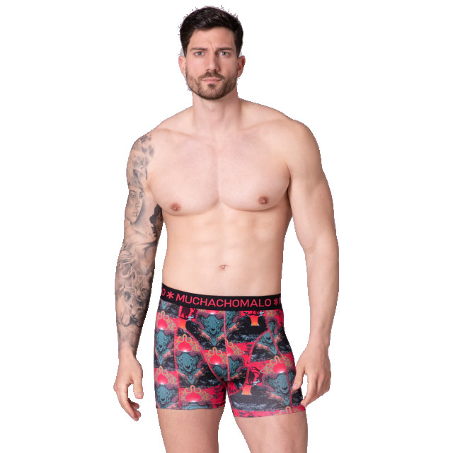 Muchachomalo Heren 4-pack boxershorts print/effen U-OUTLT1010-114 large