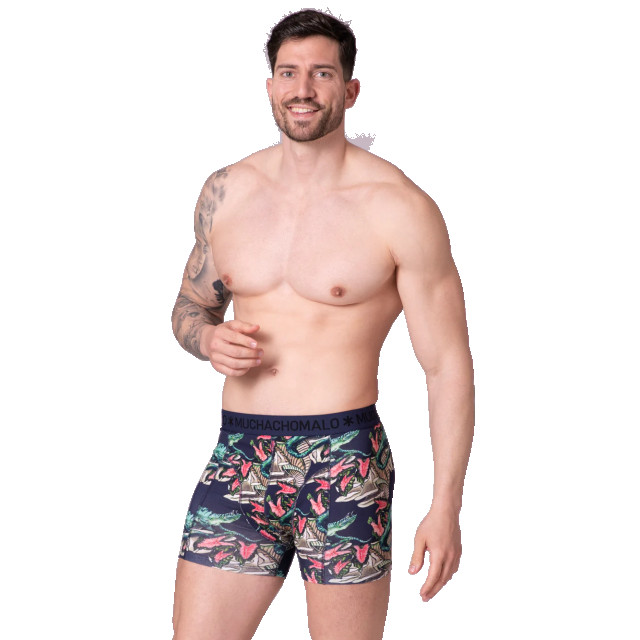 Muchachomalo Heren 4-pack boxershorts print/effen U-OUTLT1010-111 large