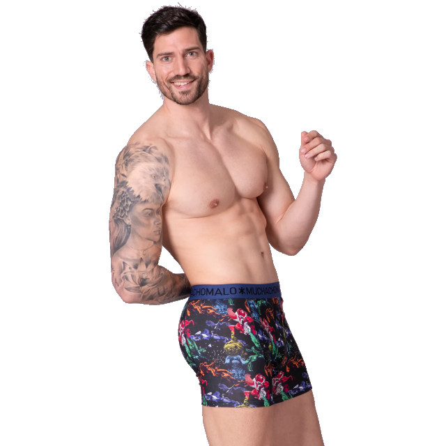 Muchachomalo Heren 4-pack boxershorts print/effen U-OUTLT1010-113 large