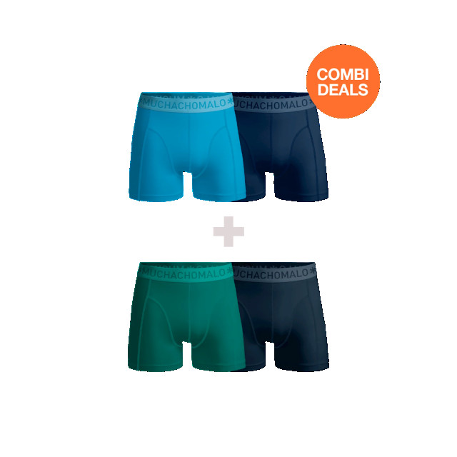 Muchachomalo Heren 2+2-pack boxershorts effen CDSOL479-480 large