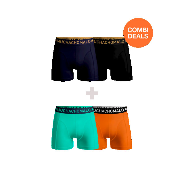 Muchachomalo Heren 2+2-pack boxershorts effen CDSOL535-536 large