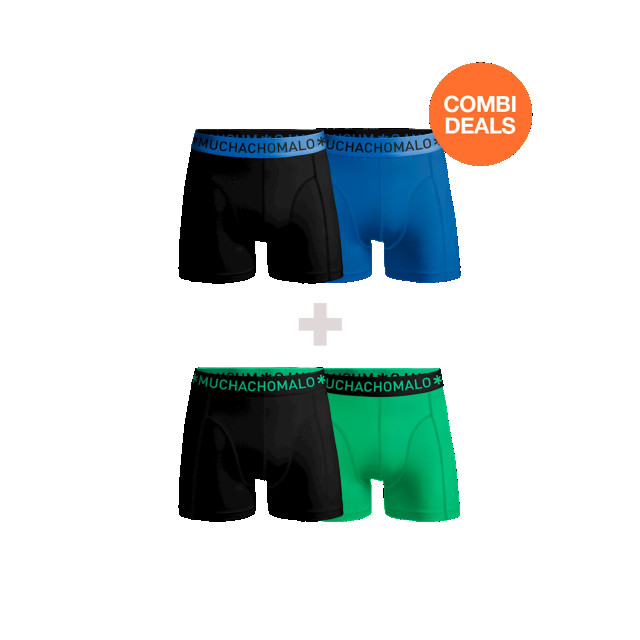 Muchachomalo Heren 2+2-pack boxershorts effen CDSOL539-540 large