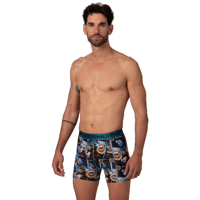 Muchachomalo Heren 12-pack boxershorts print/effen U-GOLDEN1010-07 large