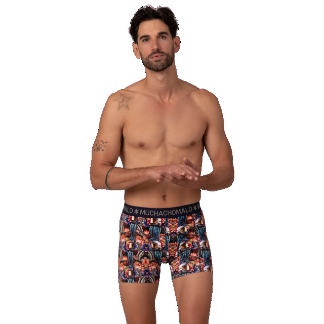 Muchachomalo Heren 12-pack boxershorts print/effen U-GOLDEN1010-07 large