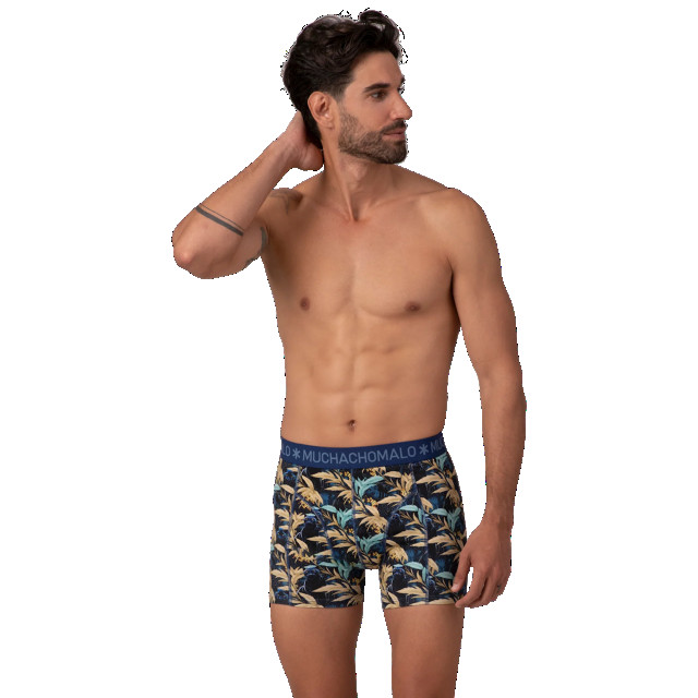 Muchachomalo Heren 12-pack boxershorts print/effen U-GOLDEN1010-07 large