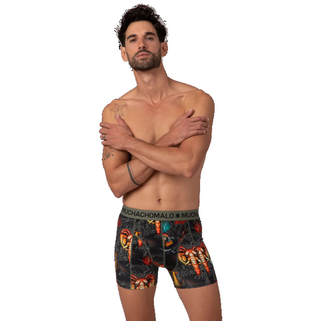 Muchachomalo Heren 12-pack boxershorts print/effen U-GOLDEN1010-08 large