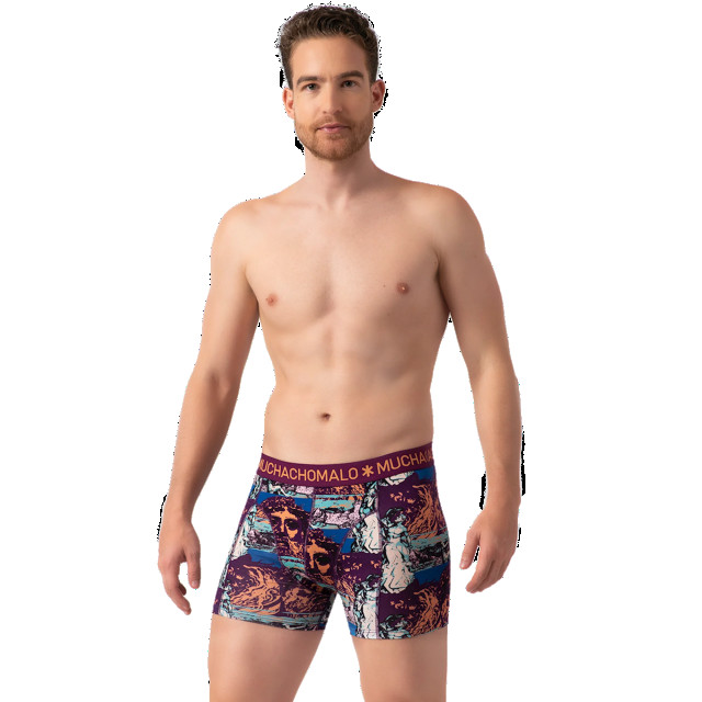 Muchachomalo Heren 10-pack boxershorts print/effen U-REMIX1010-01 large