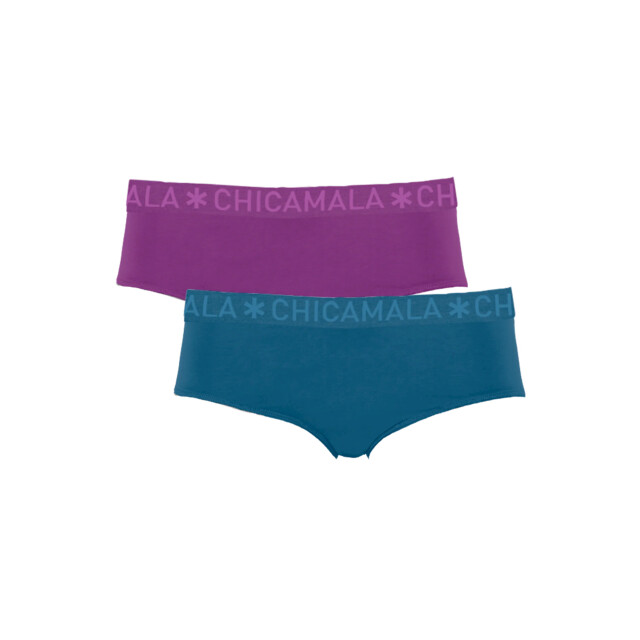 Muchachomalo Meisjes 2-pack hipster effen SOLID1252-50J large