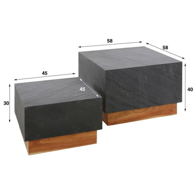 Hoyz salontafel blox slate leisteen set van 2 2768376 large