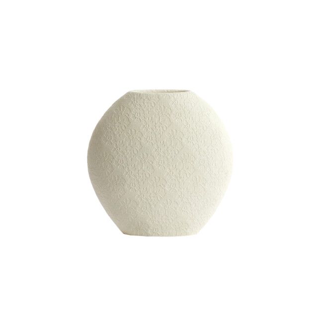 Light & Living vaas deco 29,5x10x30 cm renda crème 2883573 large