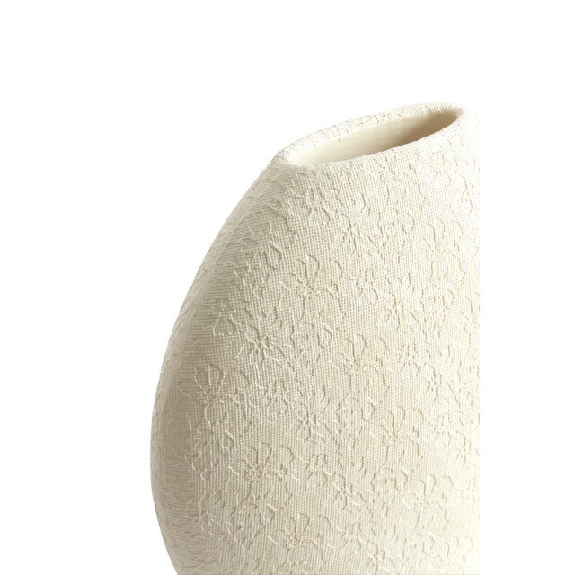 Light & Living vaas deco 29,5x10x30 cm renda crème 2883573 large