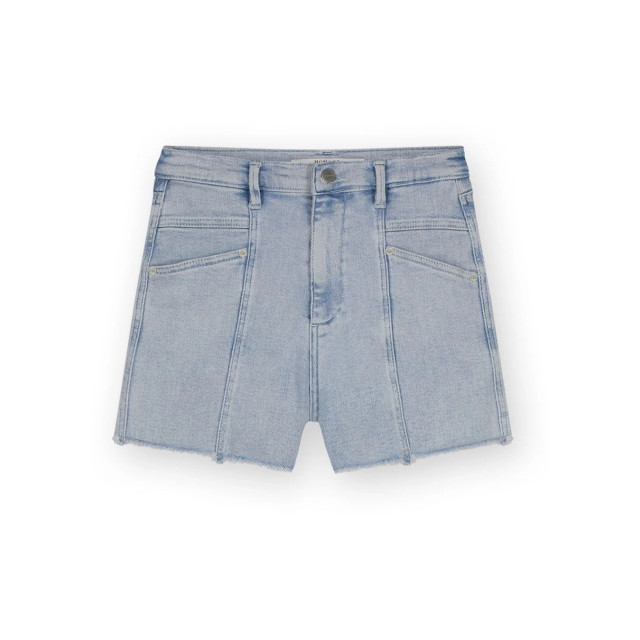 Homage to Denim Licht short met rafels Lichtblauwe short met rafels  large