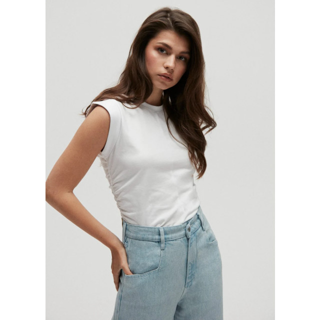 Homage to Denim Licht wide leg jeans met splitjes Licht blauwe wide leg jeans met splitjes  large