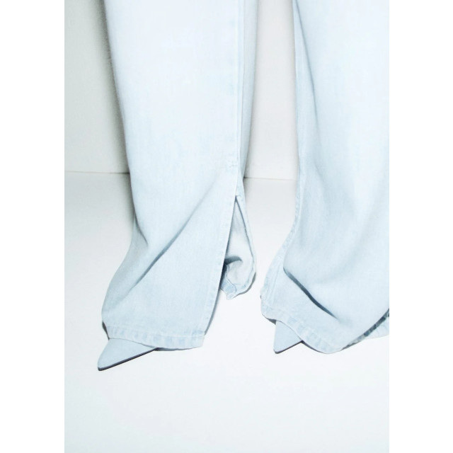 Homage to Denim Licht wide leg jeans met splitjes Licht blauwe wide leg jeans met splitjes  large