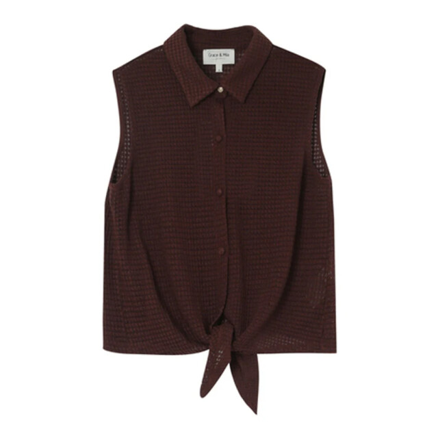 Grace & Mila Gehaakte knoopblouse mike 8704467304776 large