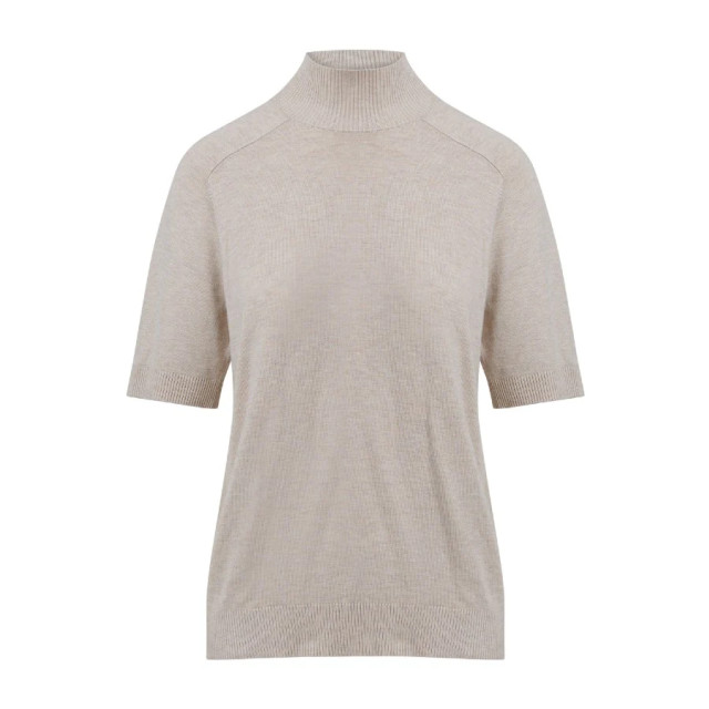 Coster Copenhagen Fijn gebreide top met col ella Beige fijn gebreide top met col Ella  large