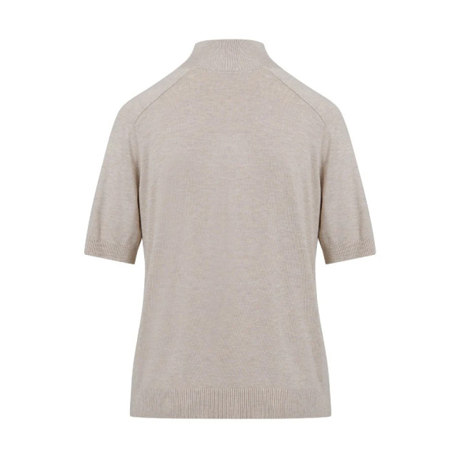 Coster Copenhagen Fijn gebreide top met col ella Beige fijn gebreide top met col Ella  large