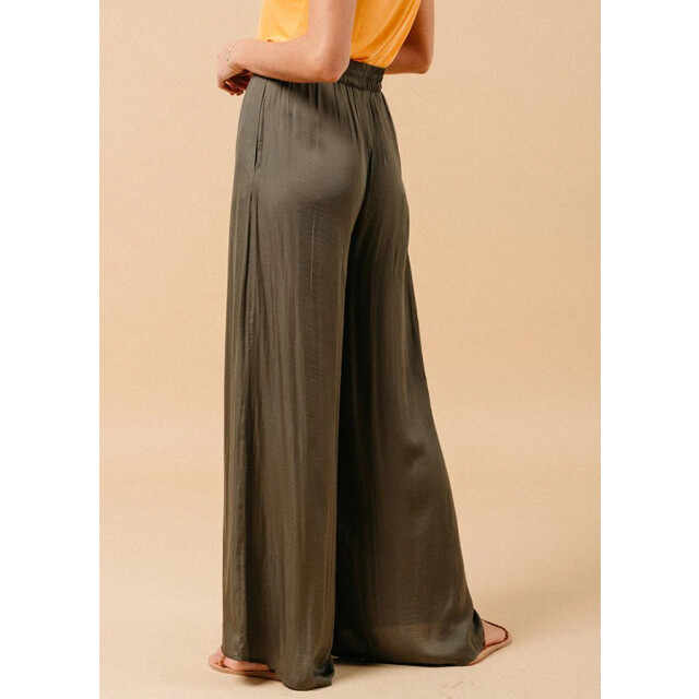 Grace & Mila Kaki satijnlook wijde pantalon matcha 8697958072648 large