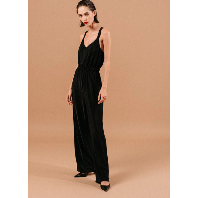 Grace & Mila Mouwloze jumpsuit met glitter loyale Zwarte mouwloze jumpsuit met glitter Loyale  large