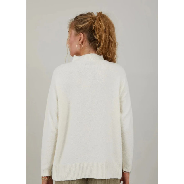 Coster Copenhagen Te boucle trui met hoge hals Witte boucle trui met hoge hals  large