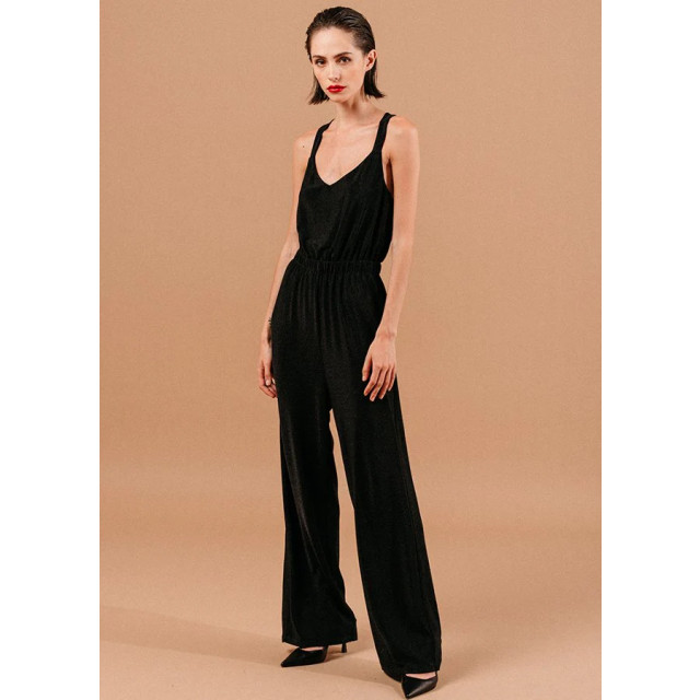 Grace & Mila Mouwloze jumpsuit met glitter loyale Zwarte mouwloze jumpsuit met glitter Loyale  large