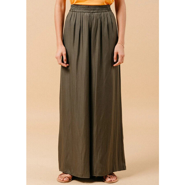 Grace & Mila Kaki satijnlook wijde pantalon matcha 8697958072648 large