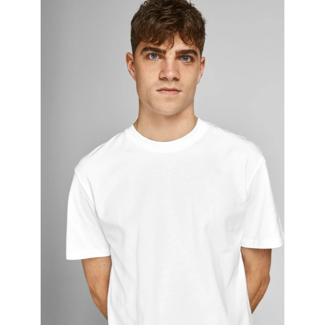 Jack & Jones Heren t-shirt jjerelaxed ronde hals effen 12190467-Wit large