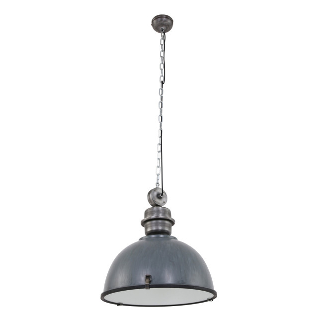 Steinhauer Grote ronde hanglamp bikkel grijs 2600510 large