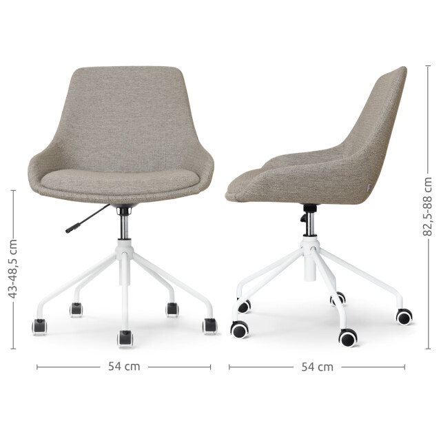 Nolon Nout-isa bureaustoel warm wit onderstel 2905512 large