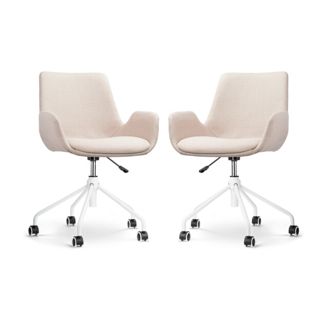 Nolon Nout-eef bureaustoel wit onderstel set van 2 2831513 large