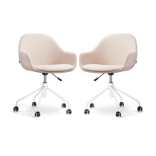 Nolon Nout-mae bureaustoel wit onderstel set van 2 2831511 large