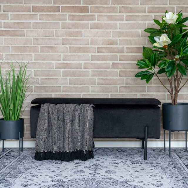 Artichok Marlou velvet bankje met opbergruimte 95 x 46 cm 2027954 large
