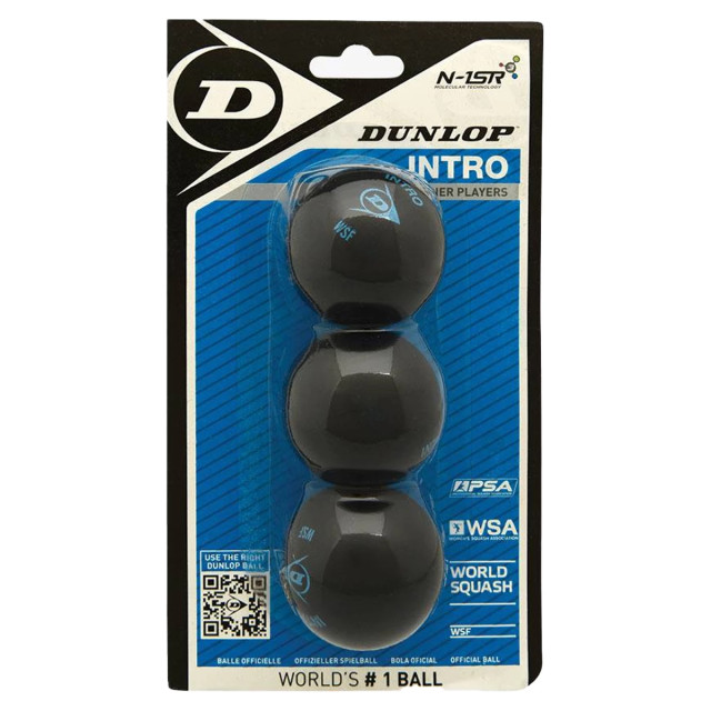 Dunlop Intro squashbal 3 stuks 128604 large